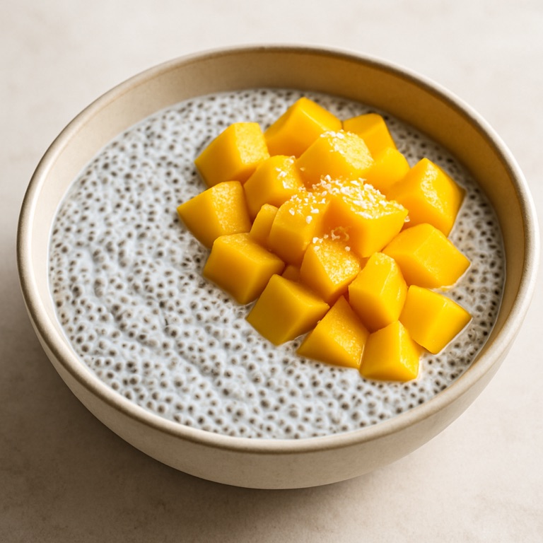 Chia Pudding with Coconut Milk and Mango