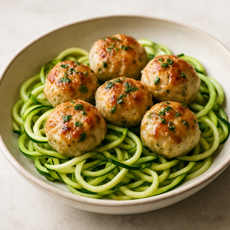 Chicken Meatballs with Zoodles