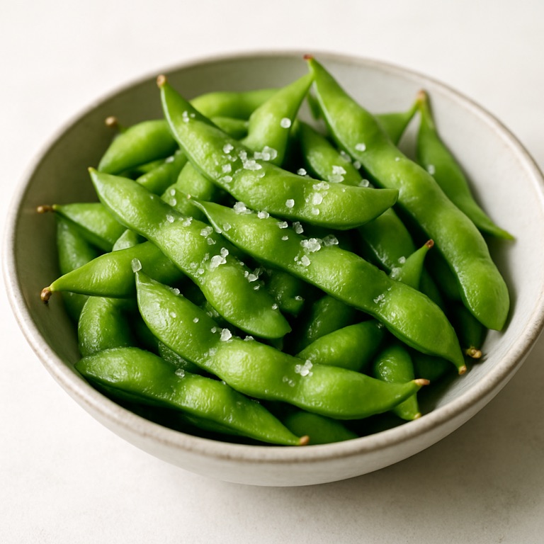 Steamed Edamame with Sea Salt