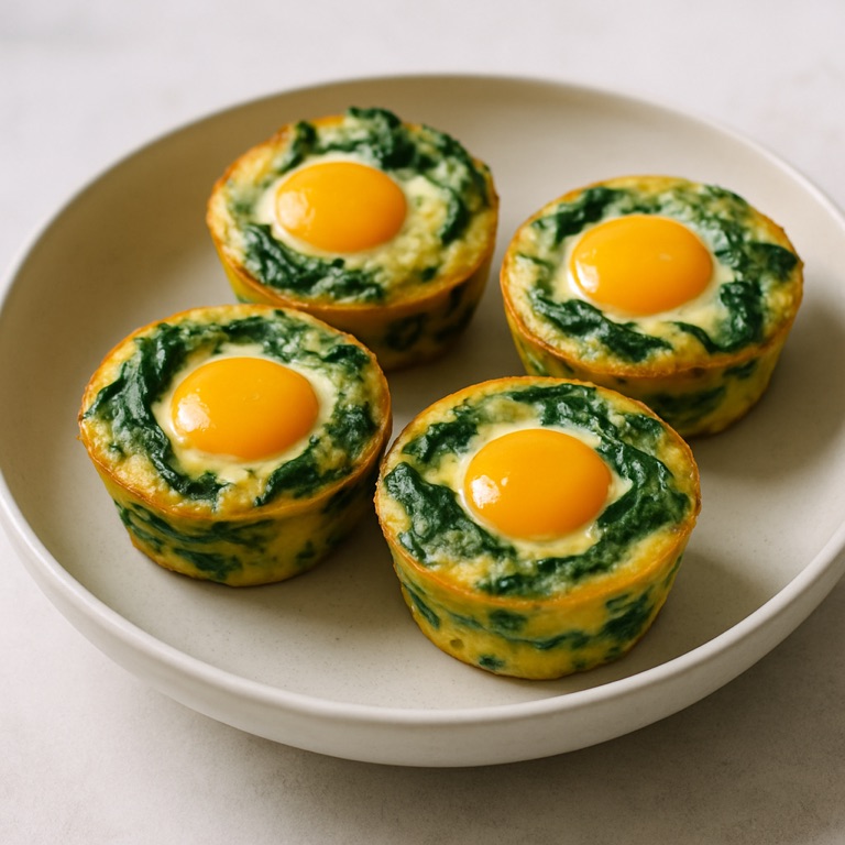 Baked Egg and Spinach Muffins
