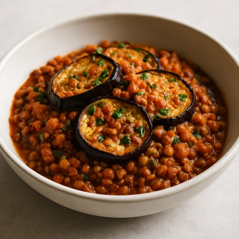 Eggplant and Lentil Bake