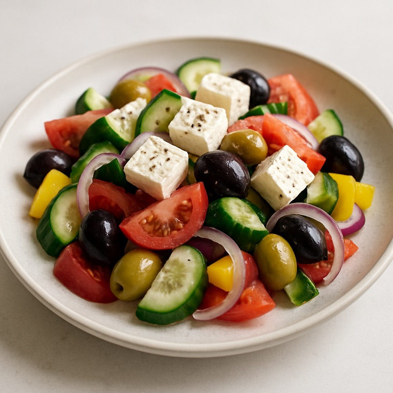 Greek Salad with Feta and Olives