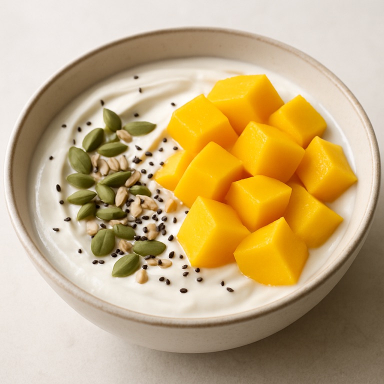 Mango Yogurt Bowl with Seeds