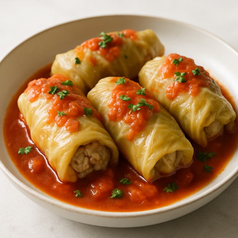 Lighter Romanian Cabbage Rolls with Lean Turkey and Rice