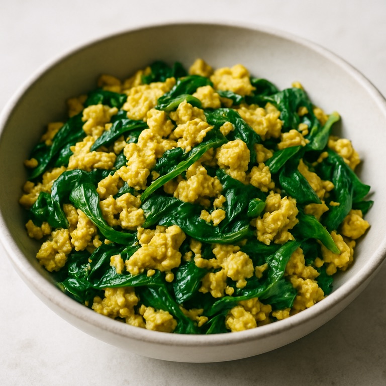 Scrambled Tofu with Spinach