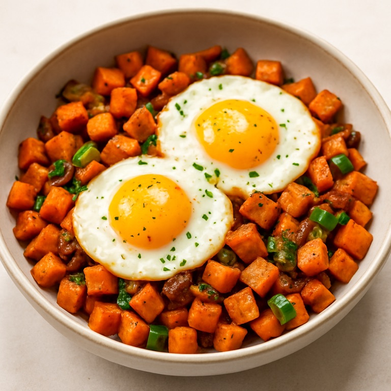 Sweet Potato Hash with Eggs