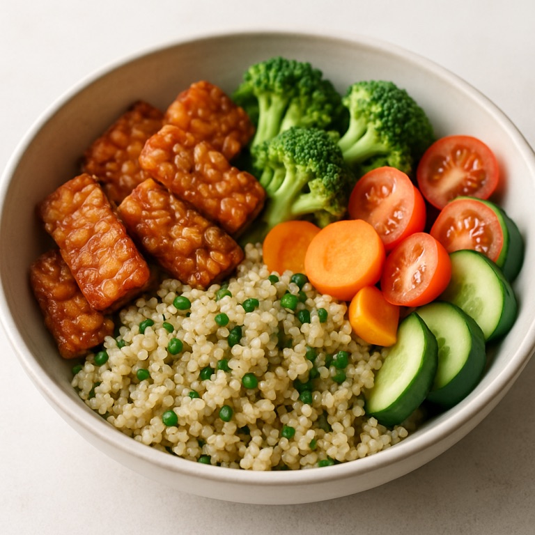 Tempeh with Quinoa and Vegetables